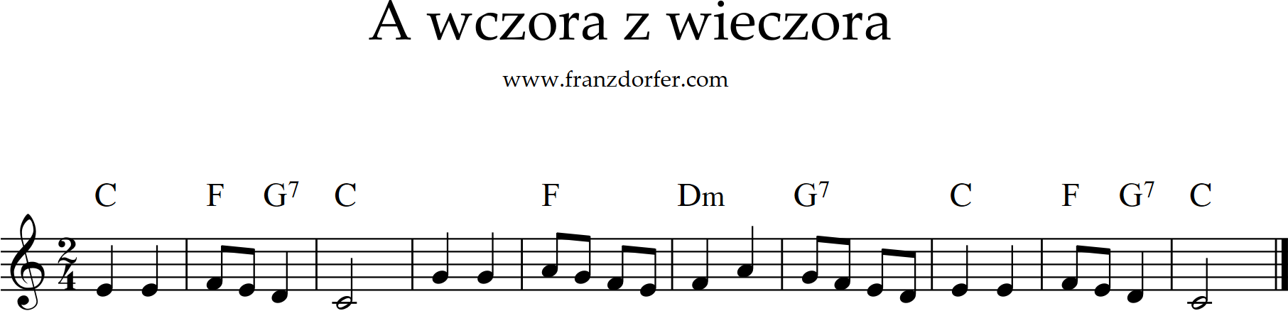 leadsheet, a wczora z wieczora